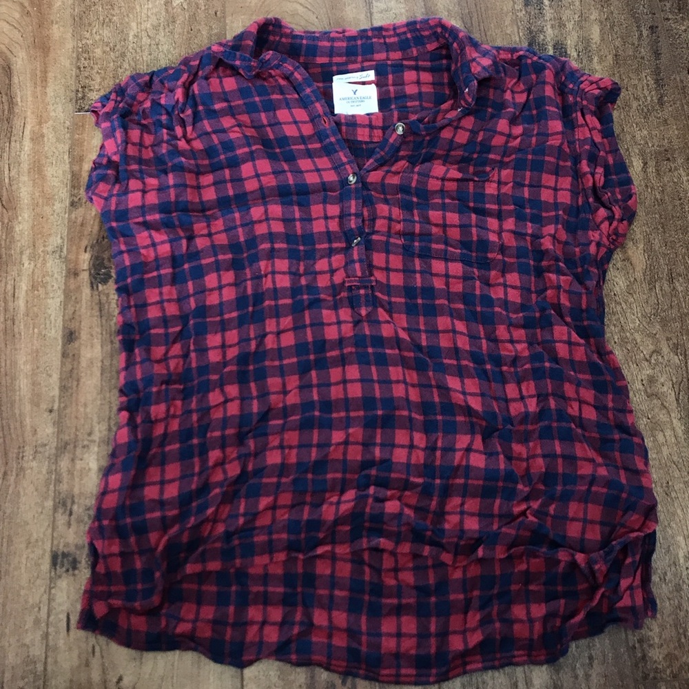 AEO Short Sleeve Flannel
